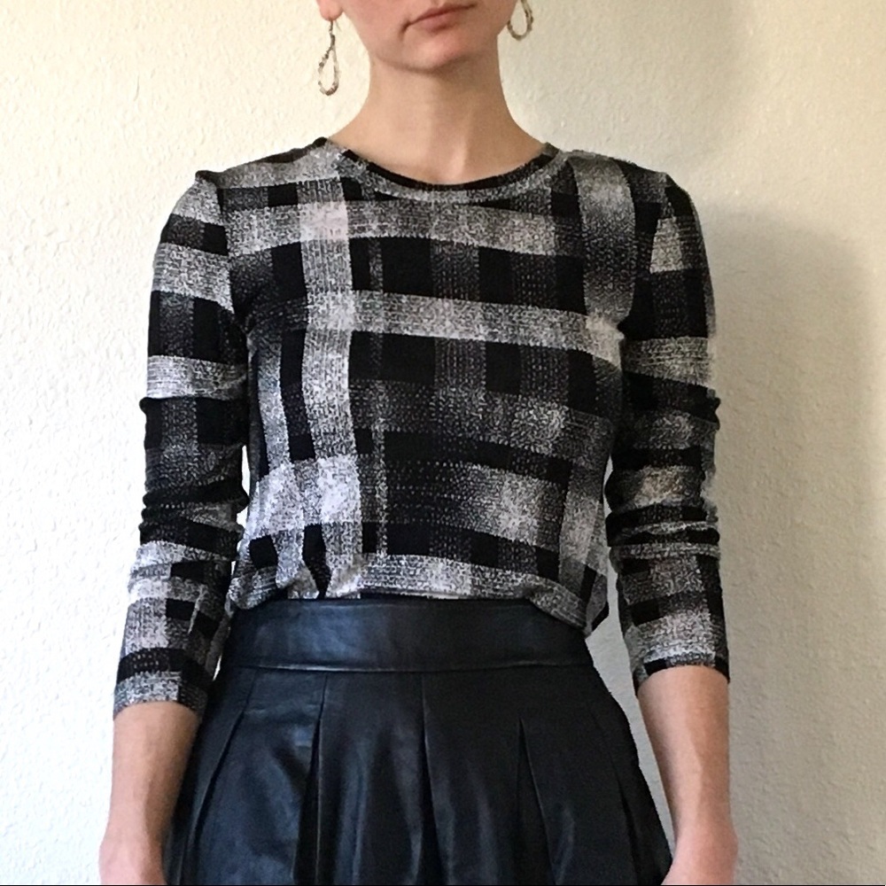 TOWNSEN Long Sleeve Plaid Top